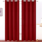 LEMOMO Blackout Curtains 66 x 95 inch/Red Curtains Set of 2 Panels/Thermal Insulated Room Darkening Bedroom Curtains