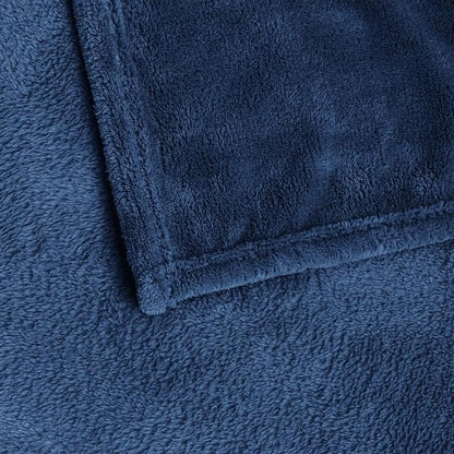 BEDELITE Fleece Blanket Full Size Navy for Couch & Bed, Luxury Plush Cozy Fuzzy Blanket 84" x 90", Super Soft Warm Lightweight Throw Blanket for Travel Camping
