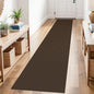 KOZYFLY Runners for Hallways 2x10 ft Washable Kitchen Runner Non Slip Rubber Backed Hallway Rugs Cotton Entryway Runner Rug Floor Carpet for Indoor Hall, Backdoor, Kitchen, Reddish Brown/Coffee