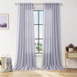 Nanspring Lavender Purple Linen Curtains 102 Inches Long for Living Room Boho Decor Light Filtering Semi Sheer Curtain Back Tab and Rod Pocket Modern Luxury Drapes for Bedroom Office 52x102, 2 Panels