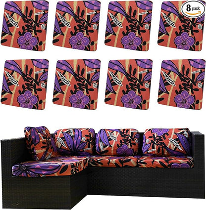 Outdoor Cushion Covers Set,8PCS Patio Furniture Couch Seat Slipcovers, Replacement for Sofa Sectional Chair(Cover，Only)