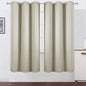 LEMOMO Light Beige Thermal Blackout Curtains/42 x 72 Inch/Set of 2 Panels Room Darkening Curtains for Bedroom
