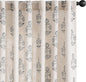 jinchan Linen Floral Curtains for Living Room 63 Inch Length Black Flower Cottage Core Farmhouse Curtains Rod Pocket Back Tab Boho Semi Sheer Window Drapes Bedroom Set 2 Panels Black on Beige