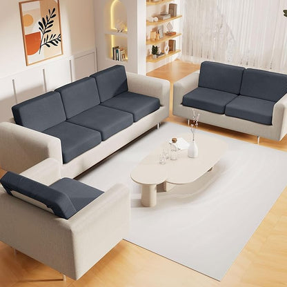 hyha Waterproof Sectional Couch Covers, Non Slip Sofa Couch Cushion Covers L Shape, Thick Stretch Jacquard Fabric, Washable Sofa Slipcovers with Elastic Bottom (1 Piece for Chaise XL, Grey)
