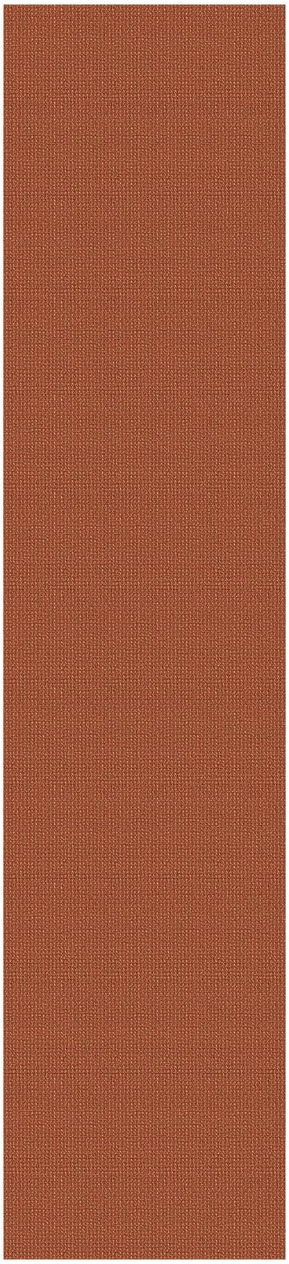 KOZYFLY Long Runners for Hallways 3x12 ft Washable Kitchen Runner Non Slip Rubber Backed Hallway Rugs Cotton Entryway Runner Rug Floor Carpet for Indoor Hall, Backdoor, Kitchen, Orange/Tan