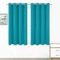 LEMOMO Turquoise Thermal Blackout Curtains/52 x 72 Inch/Set of 2 Panels Room Darkening Curtains for Bedroom