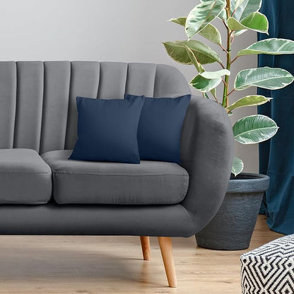 Utopia Bedding 16x16 Pillow Inserts, Set of 2, Navy – Indoor Decorative Throw Pillows for Bed, Sofa & Couch – Soft, Supportive & Fluffy Cushion Inserts