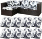 8Pcs Stretch Patio Cushion Covers,Outdoor Couch Covers Replacement,Outdoor Couch & Sofa Slipcovers,for Patio Furniture Cushion Covers,Washable Reusable urniture Protector(Black Camouflage,8PCS)