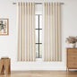 Linen Curtains 63 Inch Length for Living Room Modern Farmhouse Decor Light Filtering Semi Sheer Curtain Back Tab Neutral Luxury Rustic Burlap Coastal Drapes for Bedroom Office 52x63, 2 Panels