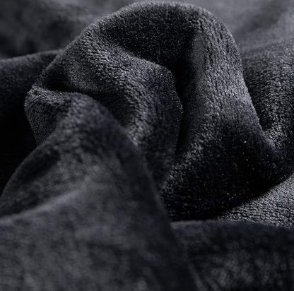 TASTHROW Large Flannel Fleece Throw Blanket, 90×108 Inch - Cozy Lightweight Thick Blanket - All Seasons Suitable for Women, Men and Kids (Black)