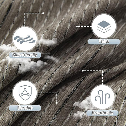 MYSKY HOME Couch Covers for 2 Cushion Couch Sofa, Chenille L Shape Sectional Couch Cover - Pet-Friendly, Machine Washable, Non-Slip Sofa Protector for Dogs, Kids, 71"x118", Sand