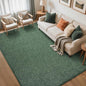 FinRèc 5x7 Washable Area Rugs for Bedroom Living Room, Low Pile Thin Rug Solid Color, Non-Slip Carpet Indoor for Home Decor (Green)