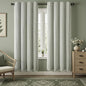Boho Blackout Curtains 90 Inches Long Sage Green Linen Blend 2 Panels with Tassels and Cotton Embroidery, Farmhouse Vintage Rustic Rod Pocket Drapes for Living Room or Bedroom