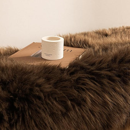 Ashler Faux Fur Rug, Fluffy Shaggy Area Rug, Ultra Soft 2.3 x 3.3 Feet Sheepskin Fur, Dark Coffee Fuzzy Rug, Machine Washable Shag, Nursery Decor Throw for Bedroom, Kids Room, Living Room