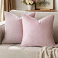 GIGIZAZA Decor Throw Couch Pillow Covers,Set of 2 Sweet Lilac Sofa Cushion Pillow Covers,Velvet Pillow Cases 24x24inch