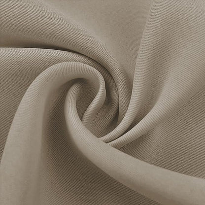 NICETOWN Taupe Blackout Curtains Panels for Bedroom, 2 Panels, 52 x 92 Inch, 3 Pass Microfiber Noise Reducing Thermal Insulated Solid Ring Top Blackout Window Drapes