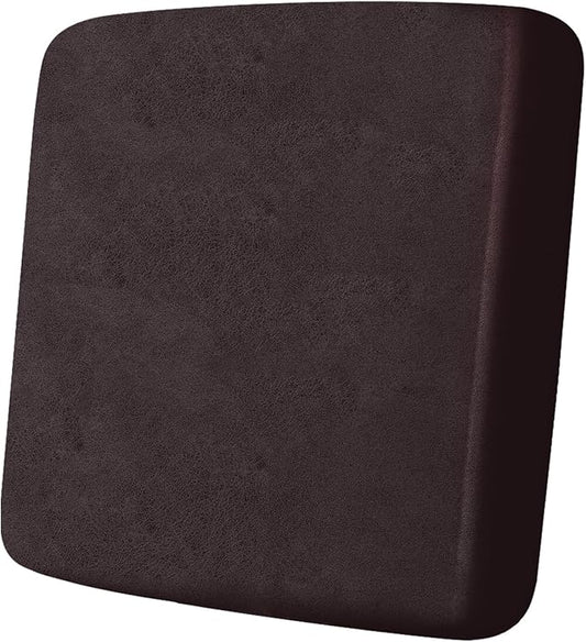 Leather Look Couch Cushion Covers Sofa Seat Slipcovers Sets Couches Furniture Protector for Sectional Armchair Loveseat Pets Kids Stretch Spandex Fabric (1 Cushion Armchair, Chocolate)
