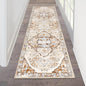 HEBE Hallway Runner Rug 2'x6' Washable Vintage Distressed Area Rugs Non Slip Laundry Rug Runner Boho Floor Carpet Runners for Hallways Entryway Laundry Room Kitchen Bathroom
