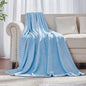 JIAHANNHA Flannel Fleece Ice Blue Blanket Throw Size(50 by 60 Inches),Light Blue Throw Blanket for Couch Sofa Bed,Super Soft Plush Cozy and Lightweight Warm Bed Blanket for All Season