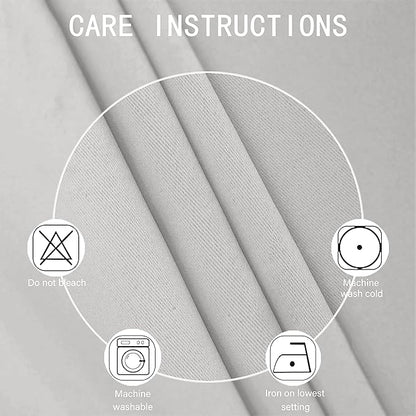 LEMOMO Blackout Curtains 52 x 84 inch/Light Grey Curtains Set of 2 Panels/Thermal Insulated Room Darkening Bedroom Curtains