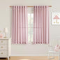 MYSKY HOME Pink Curtains for Girls Bedroom, Semi Sheer Nursery Curtains 63 Inch Length for Small Windows Boho Farmhouse Back Tab Soft Touch Light Filtering Drapes, 50" Wide, Light Pink, Sets of 2