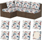 8Pcs Stretch Patio Cushion Covers, Outdoor Couch & Sofa Replacement Slipcovers for Patio Furniture Cushion Covers, Washable Reusable Furniture Protector