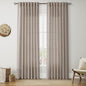 Nanspring Ecru Linen Curtains 84 Inches Long for Living Room Light Filtering Semi Sheer Curtain Back Tab and Rod Pocket Rustic Decor Burlap Elegant Soft Luxury Boho Drapes for Bedroom 52x84, 2 Panels
