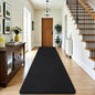 Amearea Modern Soft Hallway Runner Rug, 3x10 Feet Washable Long Runner Rugs for Hallway, Black Fluffy Bedroom Bedside Rugs, Non Slip Memory Foam Rug Carpet for Entrance Kitchen Living Room Home Decor