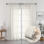 OVZME 2 Panels Ivory Sheer Curtains 72 Inches Length Window Treatment for Kitchen, Elegant Airy Transparent Curtain Draperies Rod Pocket for Kids Living Room, Each 42Wx72L