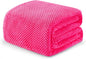 Exclusivo Mezcla Fleece Bed Blanket Queen Size, Super Soft and Warm Blankets for Couch, Sofa and Bed Waffle Textured, Cozy, Fuzzy and Lightweight (Hot Pink, 90x90 Inches)