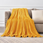 BEDELITE Fleece Throw Blanket for Couch – 3D Ribbed Jacquard Soft and Warm Decorative Fuzzy Blanket – Cozy, Fluffy, Plush Lightweight Mustard Yellow Throw Blankets for Bed, Sofa, 50x70 inches