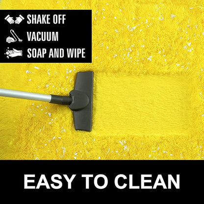 LOCHAS Ultra Soft Indoor Modern Area Rugs Fluffy Living Room Carpets for Children Bedroom Home Decor Nursery Rug 6x9 Feet, Yellow
