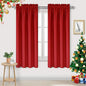 DWCN Red Room Darkening Blackout Curtains - Rod Pocket Thermal Insulated Privacy Energy Saving Window Curtain Drapes 42x 72 inch Length, Set of 2 Bedroom Living Room Curtains