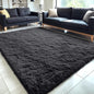 OLANLY 5x10 Machine Washable Large Area Rugs for Living Room, Bedroom, Soft Fluffy Shaggy Bedside Rug, Indoor Floor Carpet for Kids Girls and Boys, Dorms, Nursery, Home Decor Aesthetic, Black