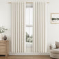 Guken Cream 100% Blackout Linen Curtains 38 Inch Wide by 80 Inch for Living Room Bedroom Back Tab Rod Pocket Thermal Insulated Black Out Drapes Room Darkening Farmhouse Window Curtains