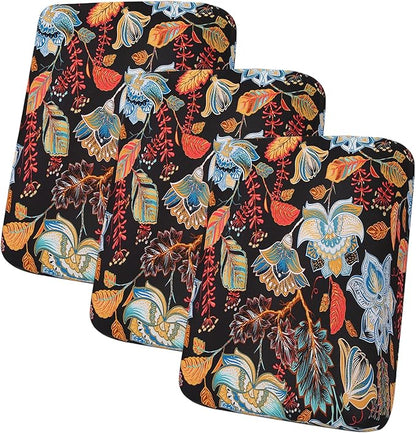 hyha Printed Couch Cushion Covers, Floral Sofa Covers Washable for 3 Cushion Couch, Stretch Pattern Outdoor Cushion Covers for Patio Furniture with Elastic Bottom(3 Packs, Floral)