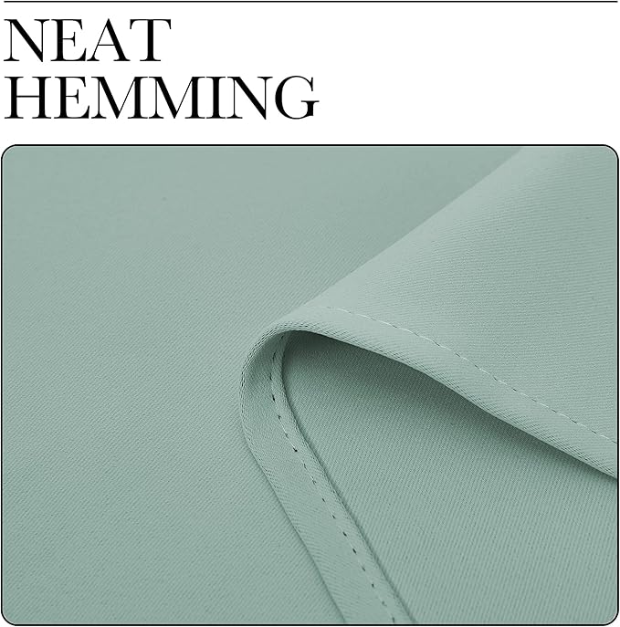 NICETOWN Modern Blackout Curtains Noise Reducing, Seafoam, 2 Panels, W42 x L54, Thermal Insulated and Privacy Room Darkening Drape Panels for Boy's Guest Room Door Small Short Window