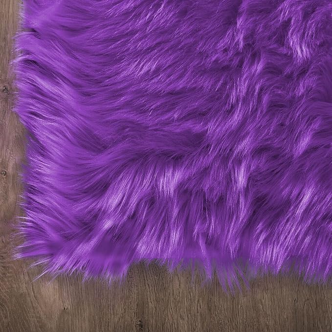 Latepis Purple Round Rug 3ft Circle Rugs for Bedroom Fluffy Rugs for Living Room Machine Washable Area Faux Fur Plush Rug Room Decor