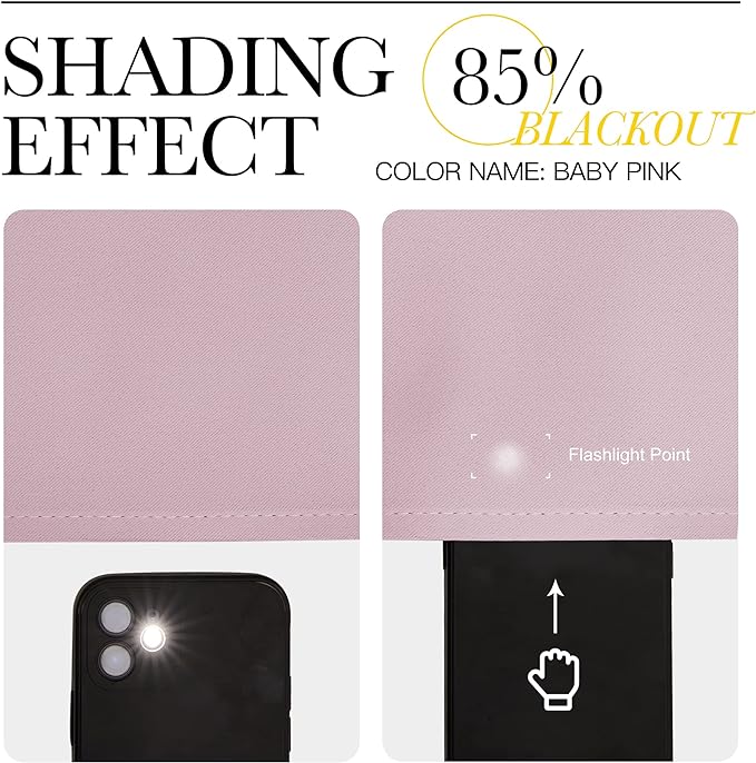 NICETOWN Room Darkening 102 inch Curtains for Living Room, Grommet Thermal Curtains Room Darkening Window Treatments Sound Reducing for Bedroom, Baby Pink, 2 Panels, W52 x L102