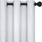 Deconovo Bedroom Curtains, Light Darkening Drapes, Thermal Insulated Soundproof Panel, Silver Wave Dot Print, 42 x 72 Inch, Machine Washable Window Panels for Living Room Home, Set of 2, Greyish White