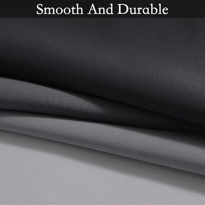 SimpleHome Ombre Room Darkening Curtains for Bedroom, Gradient Black to Gray White Light Blocking Thermal Insulated Grommet Window Curtains/Drapes for Living Room,2 Panels, 52x96 inches Length