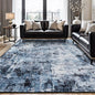 Rugflix 10x14 Area Rugs for Living Room, Washable Large Rug Stain-Resistant Low Pile, Modern Dark Carpet for Dining Room Home Office Kid Room Nursery Bedroom, Navy Blue/Black