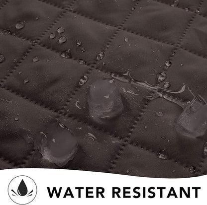 PureFit Reversible Quilted Sofa Cover, Water Resistant Medium Slipcover Furniture Protector, Washable Couch Cover with Non Slip Foam and Elastic Straps for Kids, Dogs, Pets (Loveseat, Chocolate/Beige)