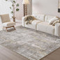 4 x 6 Area Rugs for Living Room, Machine Washable Non Slip Rug Ultra Soft Low Pile Indoor Carpet Modern Abstract Rugs for Bedroom Office Room Dining Room Beside, Beige