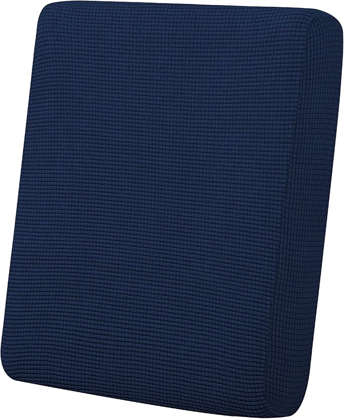 Easy-Going Stretch Chair Cushion Cover Sofa Cushion Furniture Protector Sofa Seat Sofa Slipcover Sofa Cover Soft Flexibility with Elastic Bottom(Chair Cushion, Navy)