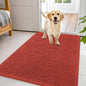 OLANLY Dog Door Mat for Muddy Paws 44x32, Absorbs Moisture and Dirt, Absorbent Non-Slip Washable Doormat, Quick Dry Chenille Mud Mat for Dogs, Entry Indoor Entryway Carpet for Inside Floor, Maple Red