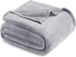 Exclusivo Mezcla Fleece Blanket Twin Size for Bed, Super Soft and Warm, All Season, Cozy, Plush, Lightweight, 60x80 Inches Light Grey