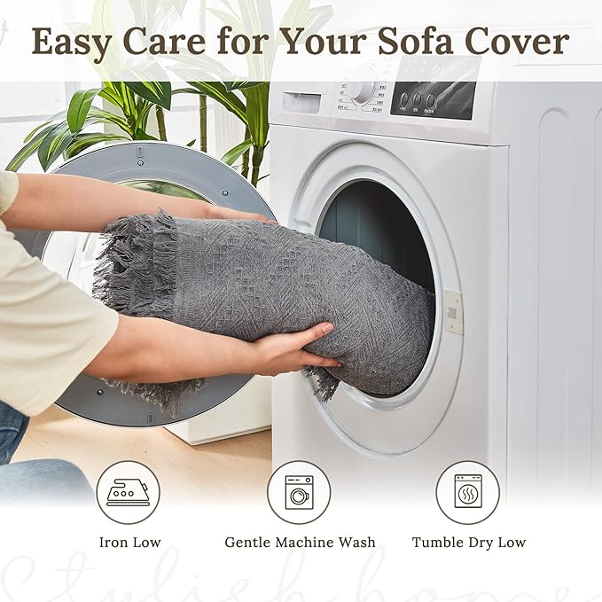 HOMERILLA Sectional Couch Covers for Sectional Sofa L Shaped Sofa Cover Blanket 2 Pieces L Shape Furniture Protector for Pets Dogs (Dark Grey, XX-Large)