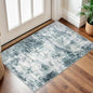 IOHOUZE Small Abstract Area Rug 2x3 Ft Entryway Rugs Washable Door Mat Indoor Entrance, Rubber Backed Throw Rugs, Printed Faux Wool Non Slip Floor Carpet for Foyer Front Door Sink, Sage Grey