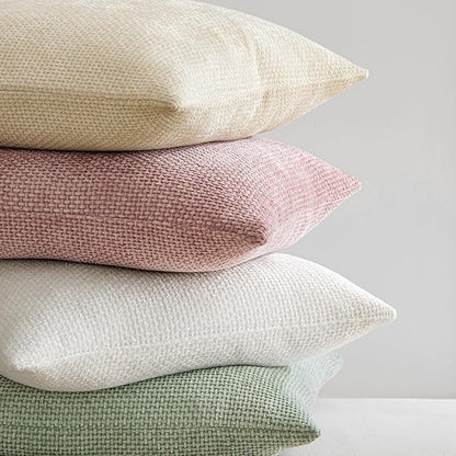 MIULEE Pack of 2 Couch Throw Pillow Covers 20x20 Inch Aesthetic Pink Modern Boho Accent Decorative Pillow Covers Soft Cute Chenille Farmhouse Cushion Covers for Home Decor Bed Sofa Living Room